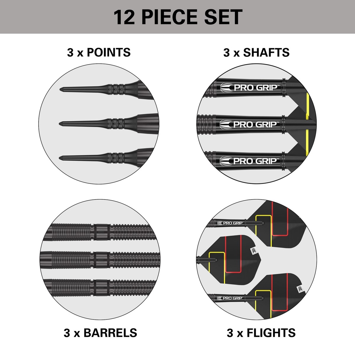 Target Darts Gabriel Clemens Black 90% Soft Tip Darts  19 grams