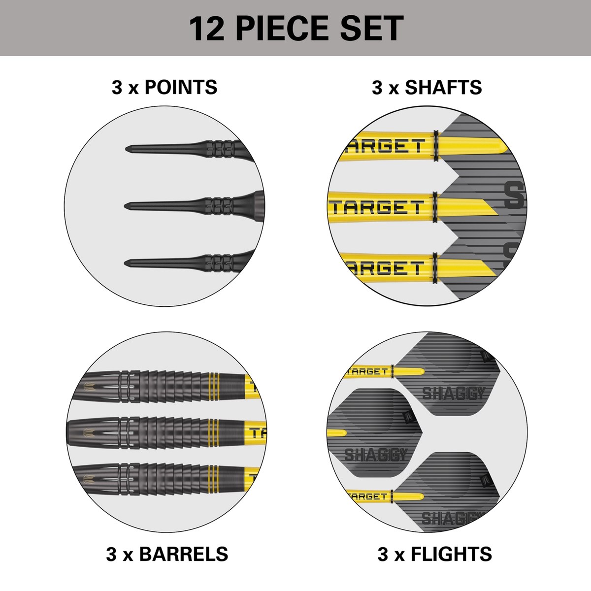 Target Darts Scott Williams Black 90% Soft Tip Darts  18 grams