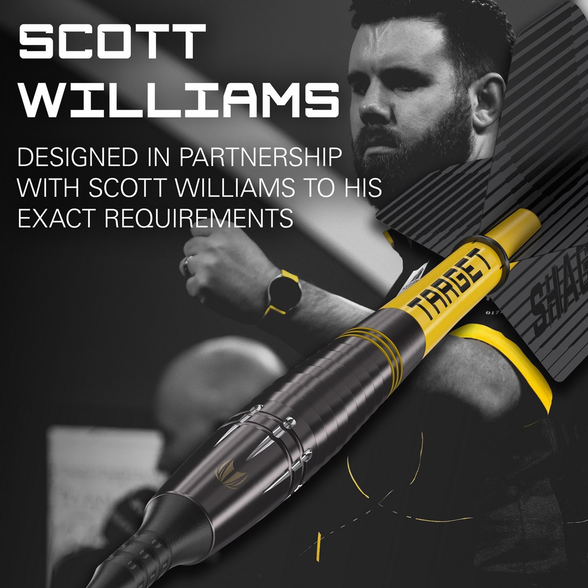 Target Darts Scott Williams Black 90% Soft Tip Darts  18 grams
