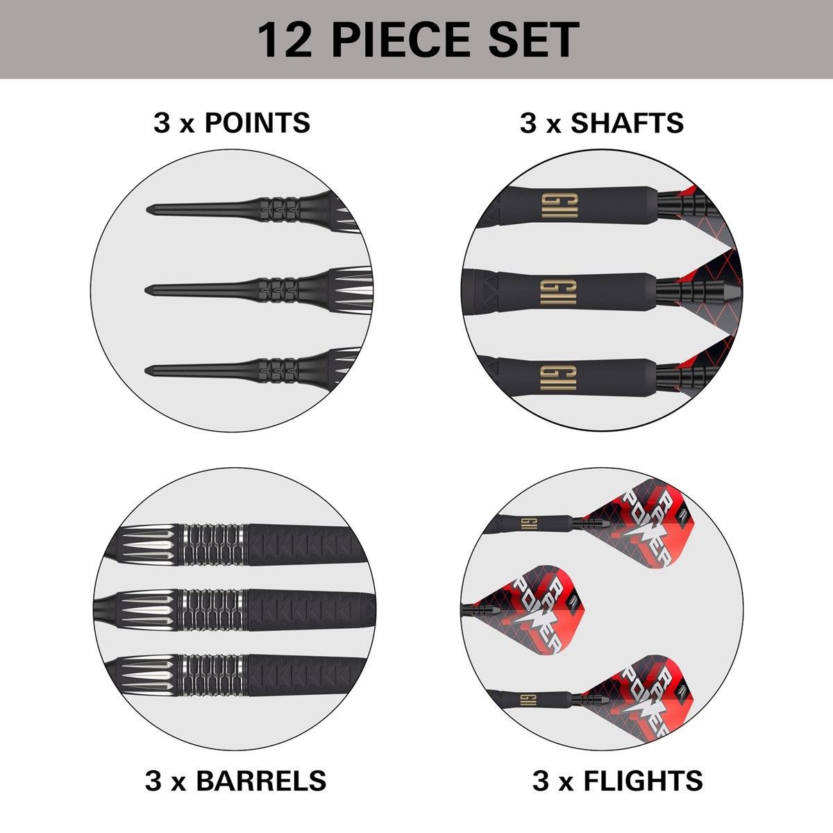 Target Darts Phil Taylor Raw Power G11 95% Tungsten Soft Tip  20 grams