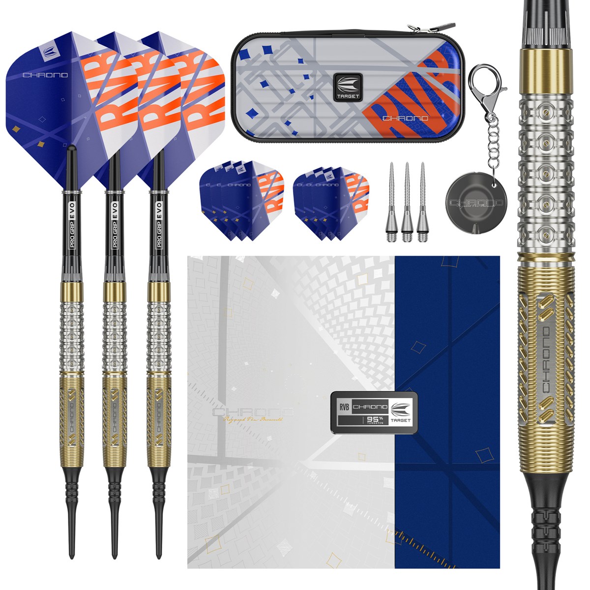 Target Darts Raymond Van Barneveld  Chrono 95% Tungsten Soft Tip  18 grams
