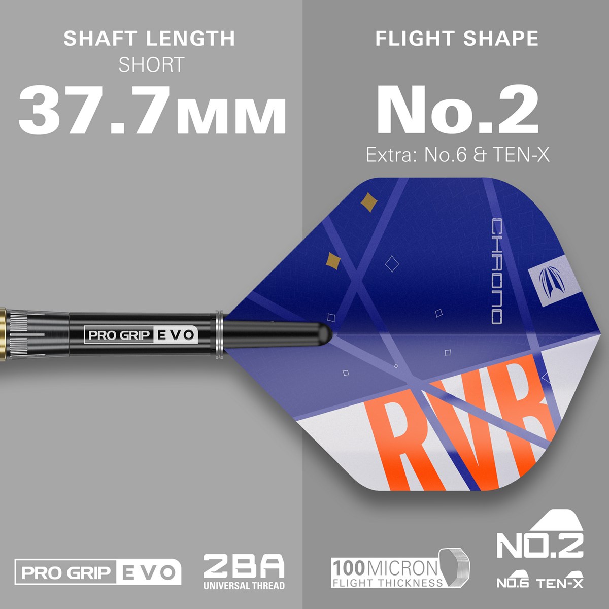 Target Darts Raymond Van Barneveld  Chrono 95% Tungsten Soft Tip  18 grams