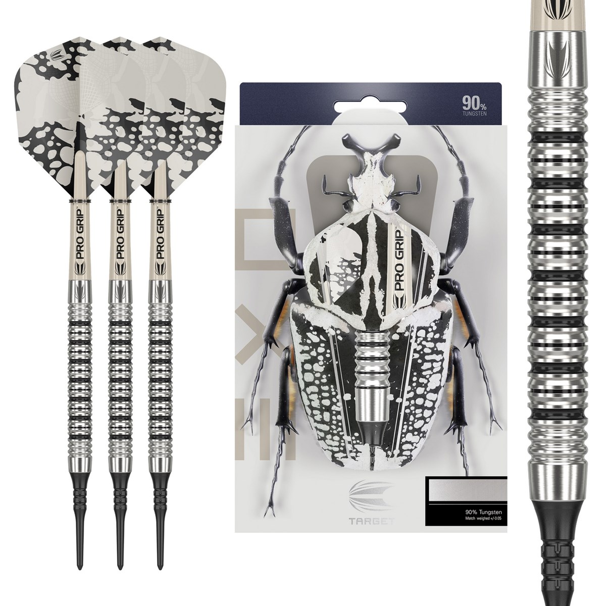 Target Darts EXO 10 90% Tungsten Soft Tip Darts  18 grams