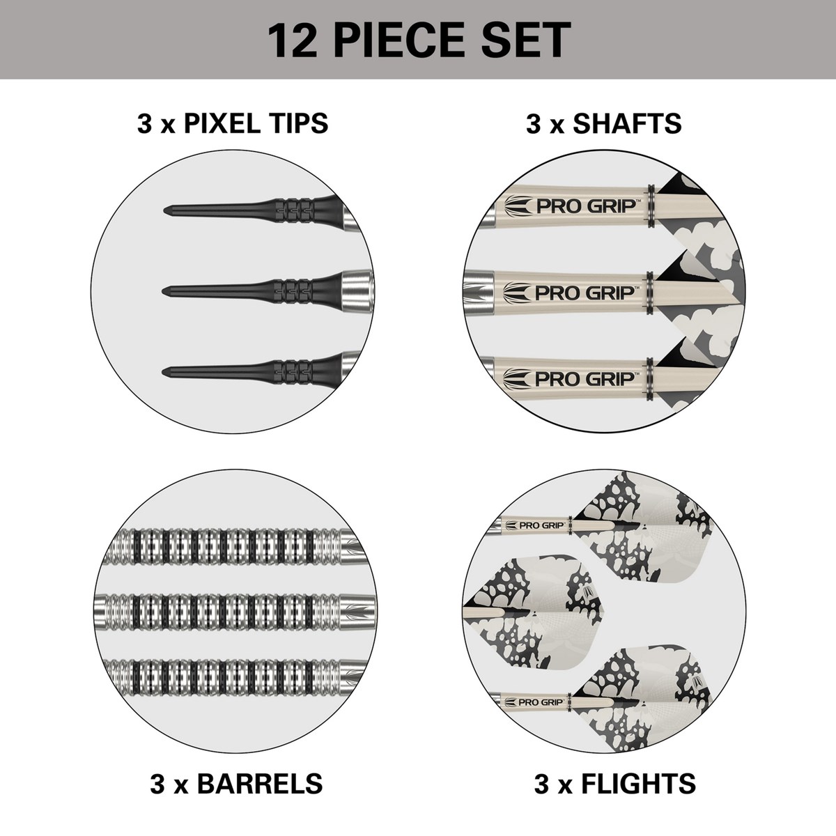 Target Darts EXO 10 90% Tungsten Soft Tip Darts  18 grams
