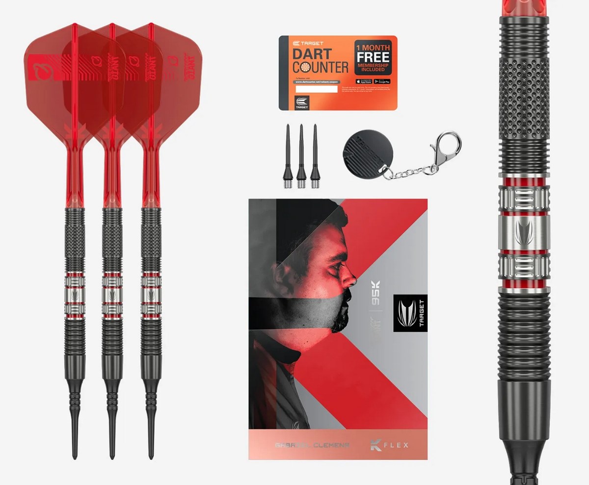 Target Darts Gabriel Clemens 95K 95% Tungsten Soft Tip  19 grams