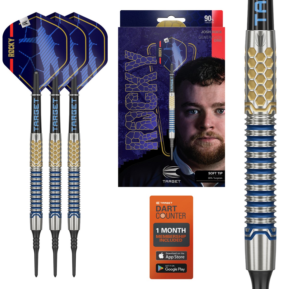 Target Darts Josh Rock G1 Soft Tip Darts  20 grams