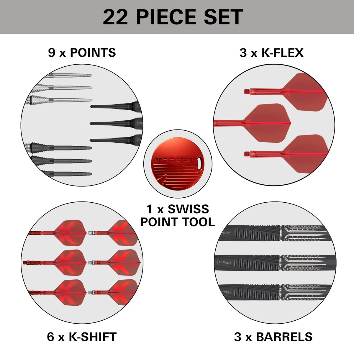 Target Darts Shift 90% Soft Tip Darts 18 grams