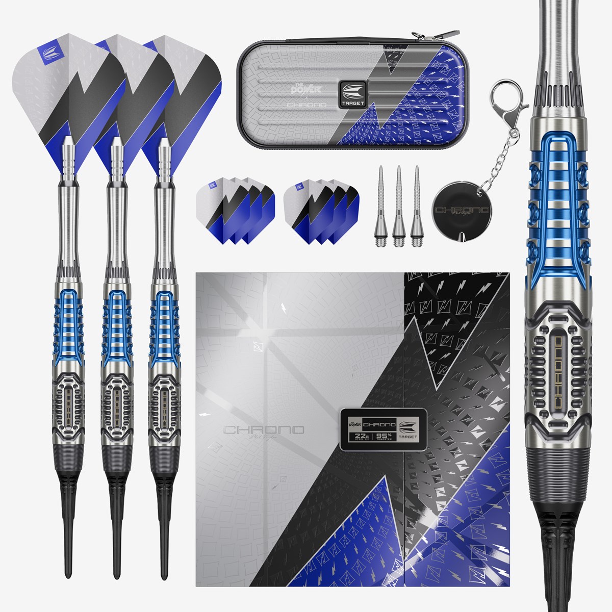 Target Darts Phil Taylor Power Chrono 90% Soft Tip Darts 18 grams