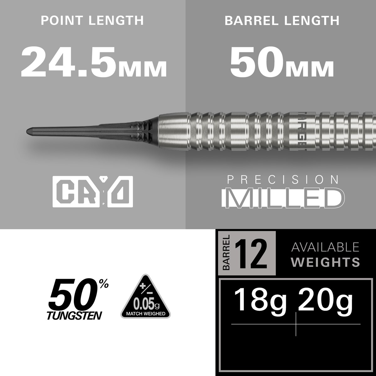 Target Group Ø 12 50% Soft Tip Darts 18 grams