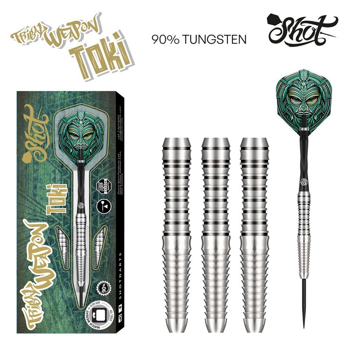 Shot Tribal Weapon Toki 90% Tungsten Steel Tip Dart 28 grams