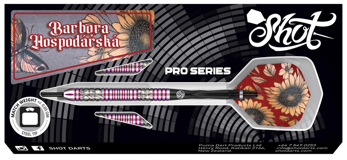 Shot Barbora Hospodarska 2.0 90% Tungsten Steel Tip Dart 25 grams