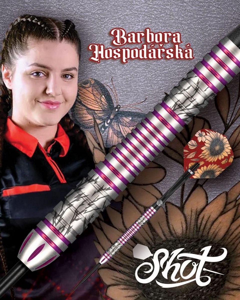 Shot Barbora Hospodarska 2.0 90% Tungsten Steel Tip Dart 25 grams