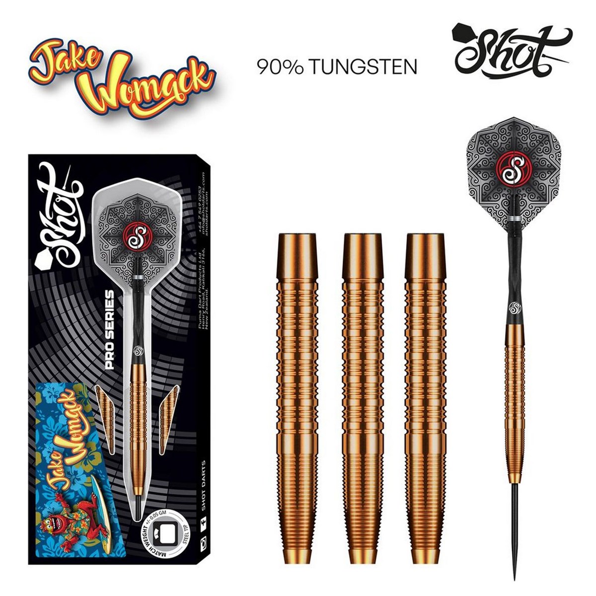 Shot Jake Womack 90% Tungsten Steel Tip Dart 23 grams