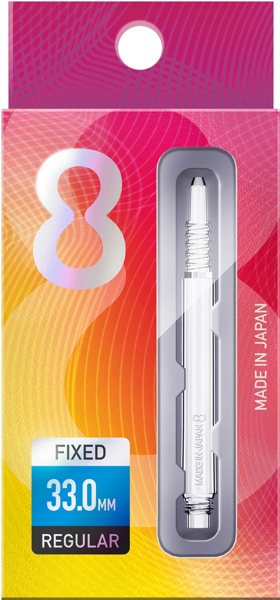 Target Darts 8 Flight Fixed Shaft Clear - Medium
