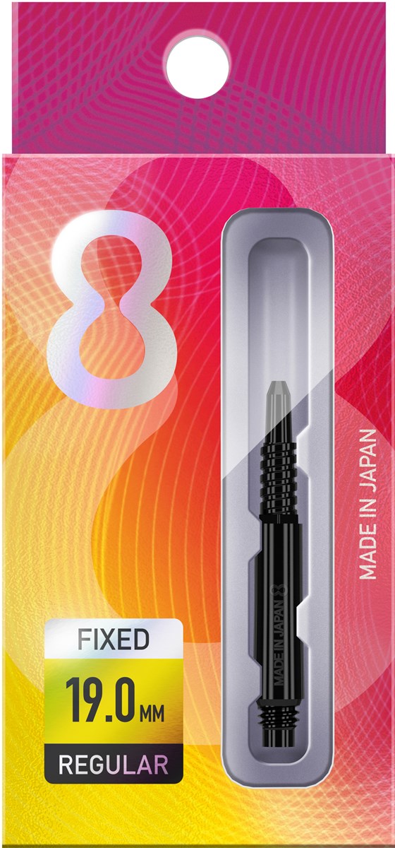 Target Darts 8 Flight Fixed Shaft Black - Short