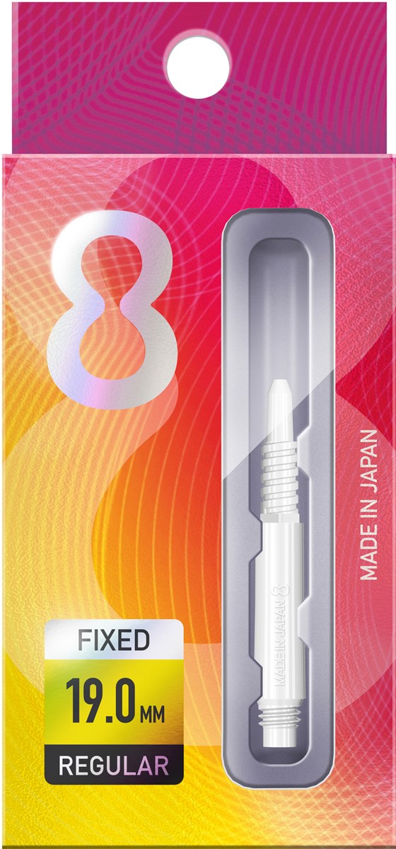 Target Darts 8 Flight Fixed Shaft White - Short