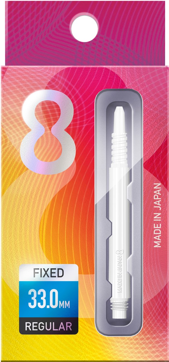 Target Darts 8 Flight Fixed Shaft White - Medium