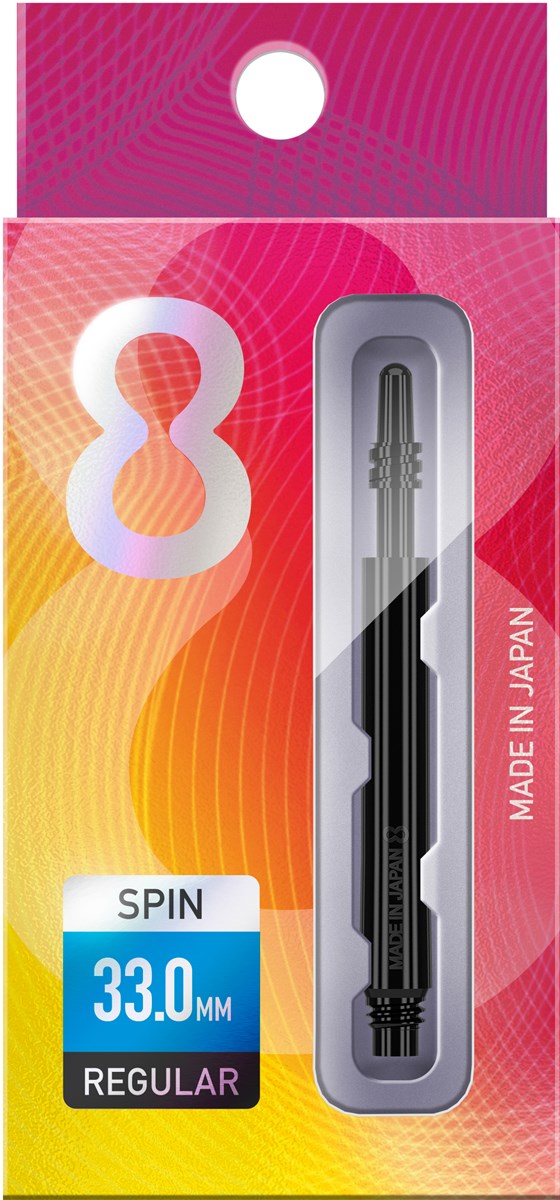 Target Darts 8 Flight Spinning Shaft Black - Medium