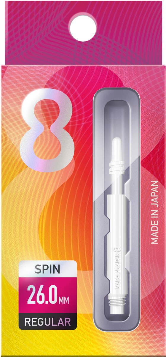 Target Darts 8 Flight Spinning Shaft White - In-Between