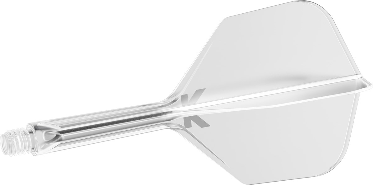 Target Darts K-Flex System - No. 6 Flight / Intermediate Shaft - Clear