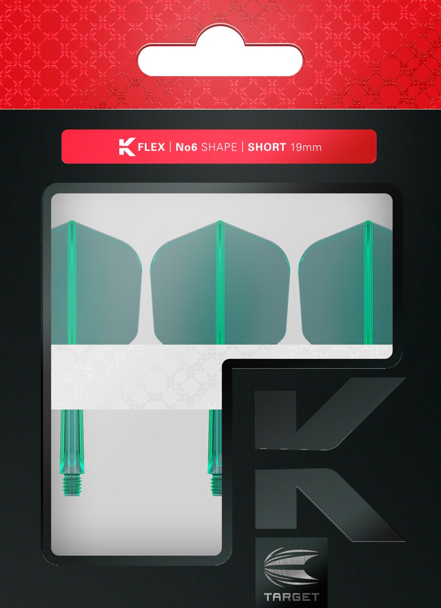 Target Darts K-Flex System - No. 6 Flight / Short Shaft - Green