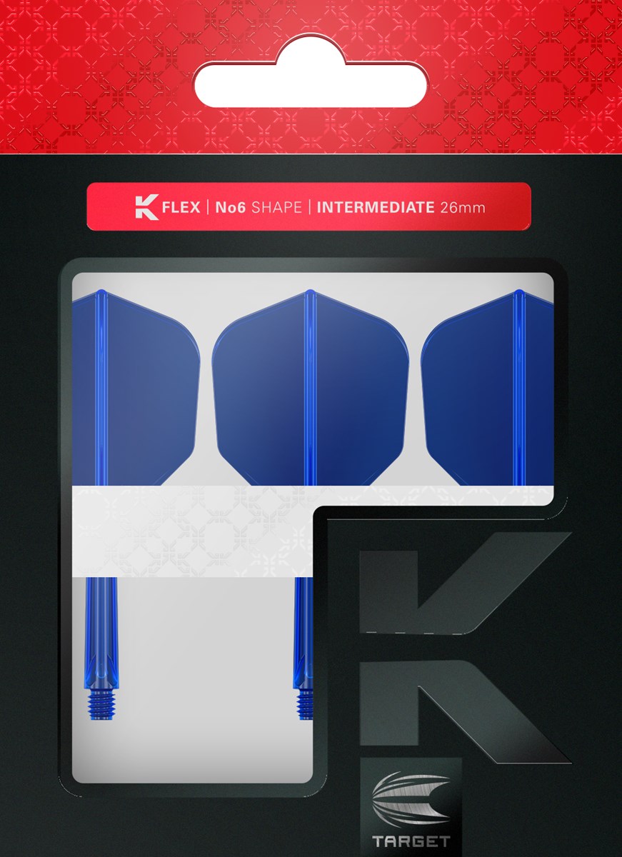 Target Darts K-Flex System - No. 6 Flight / Intermediate Shaft - Blue