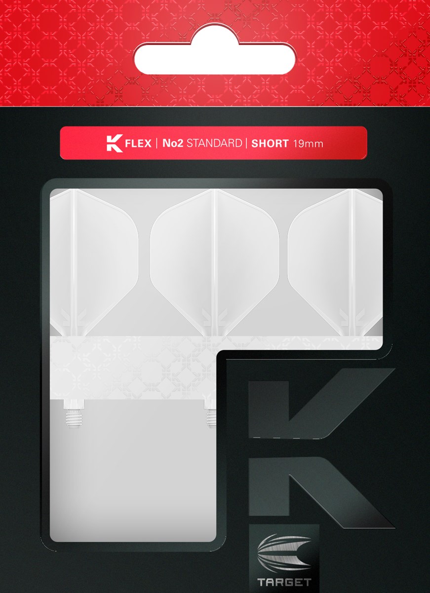 Target Darts K-Flex System - No. 2 Flight / Short Shaft - White