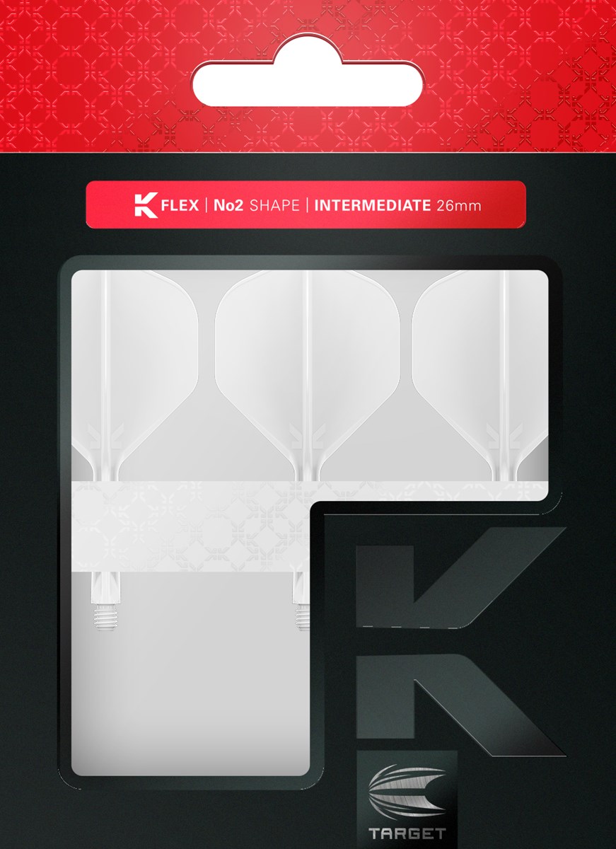 Target Darts K-Flex System - No. 2 Flight / Intermediate Shaft - White
