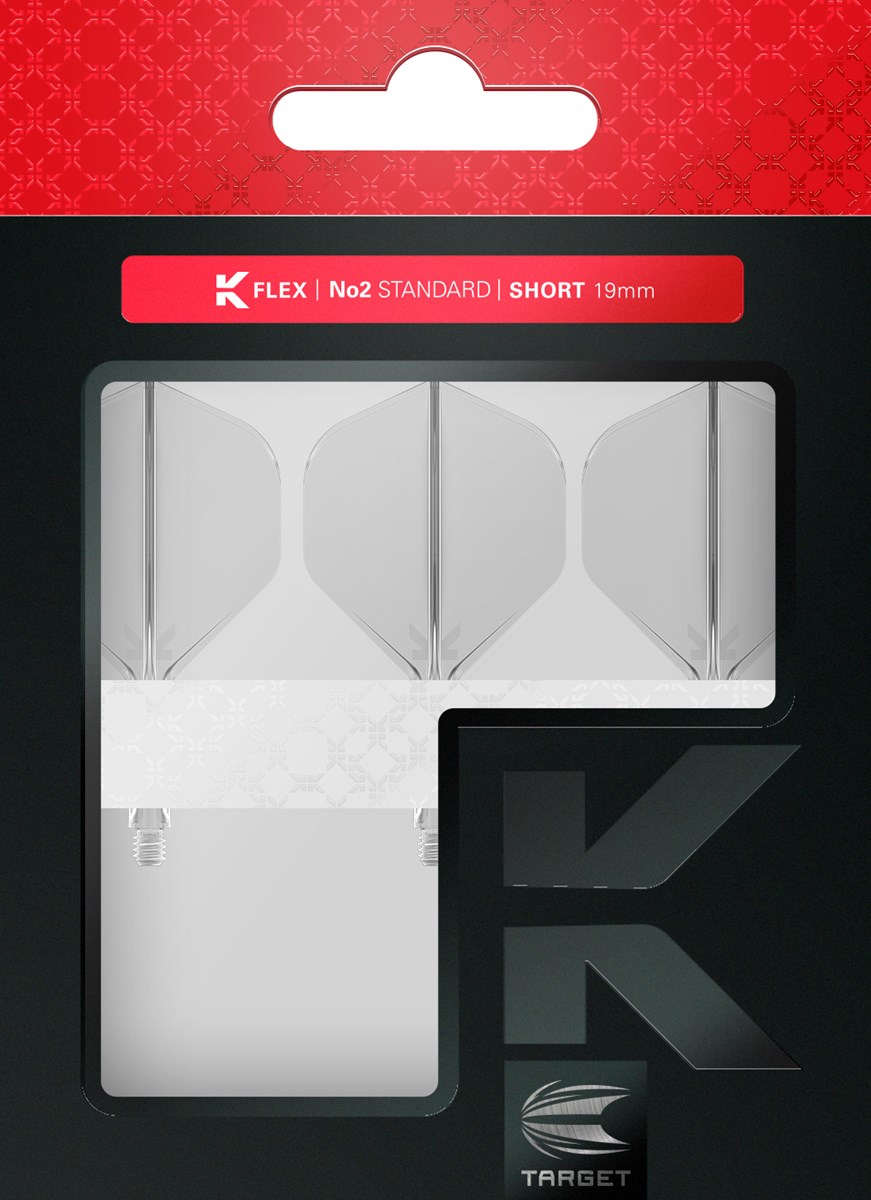 Target Darts K-Flex System - No. 2 Flight / Short Shaft - Clear