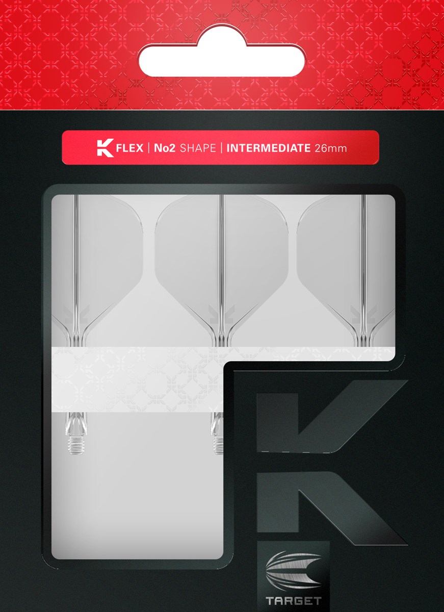 Target Darts K-Flex System - No. 2 Flight / Intermediate Shaft - Clear