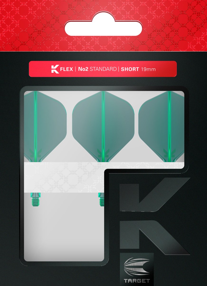 Target Darts K-Flex System - No. 2 Flight / Short Shaft - Green