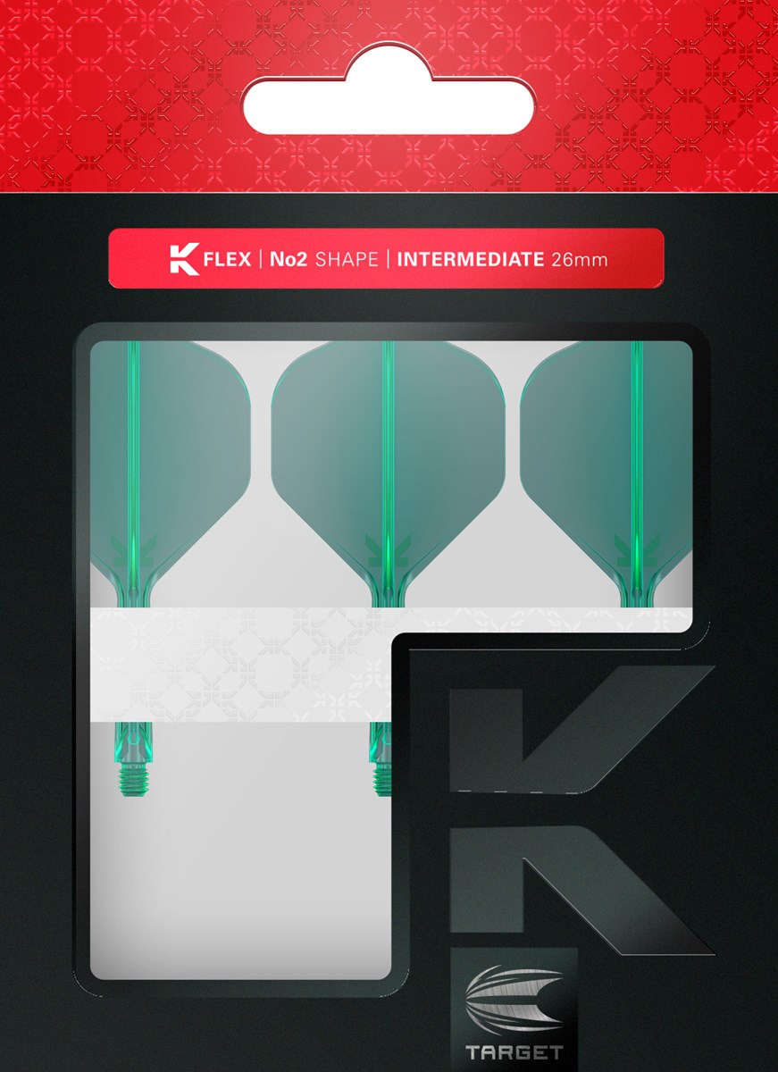 Target Darts K-Flex System - No. 2 Flight / Intermediate Shaft - Green