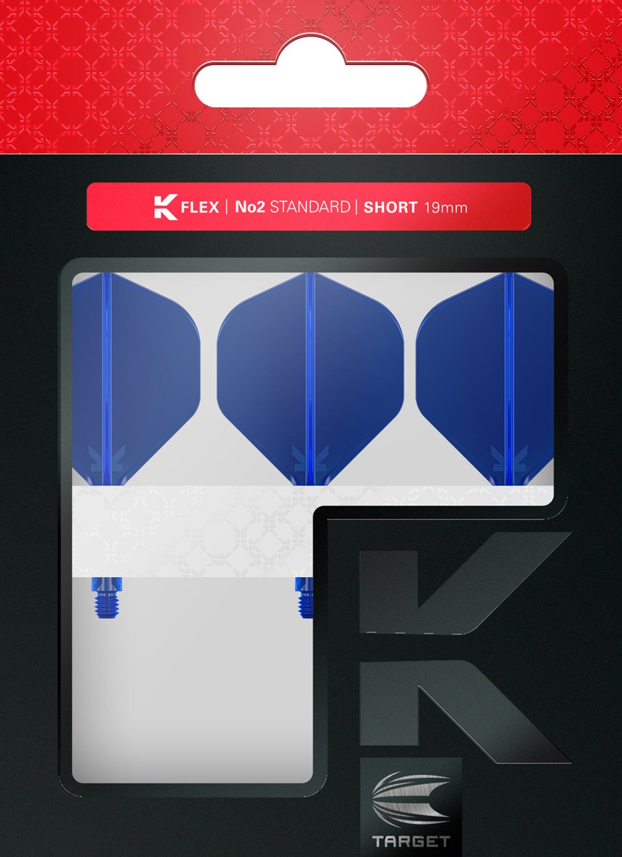 Target Darts K-Flex System - No. 2 Flight / Short Shaft - Blue