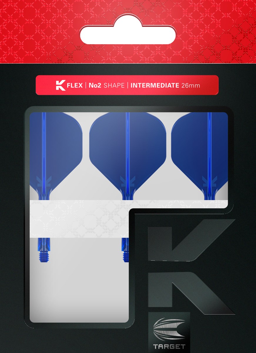 Target Darts K-Flex System - No. 2 Flight / Intermediate Shaft - Blue