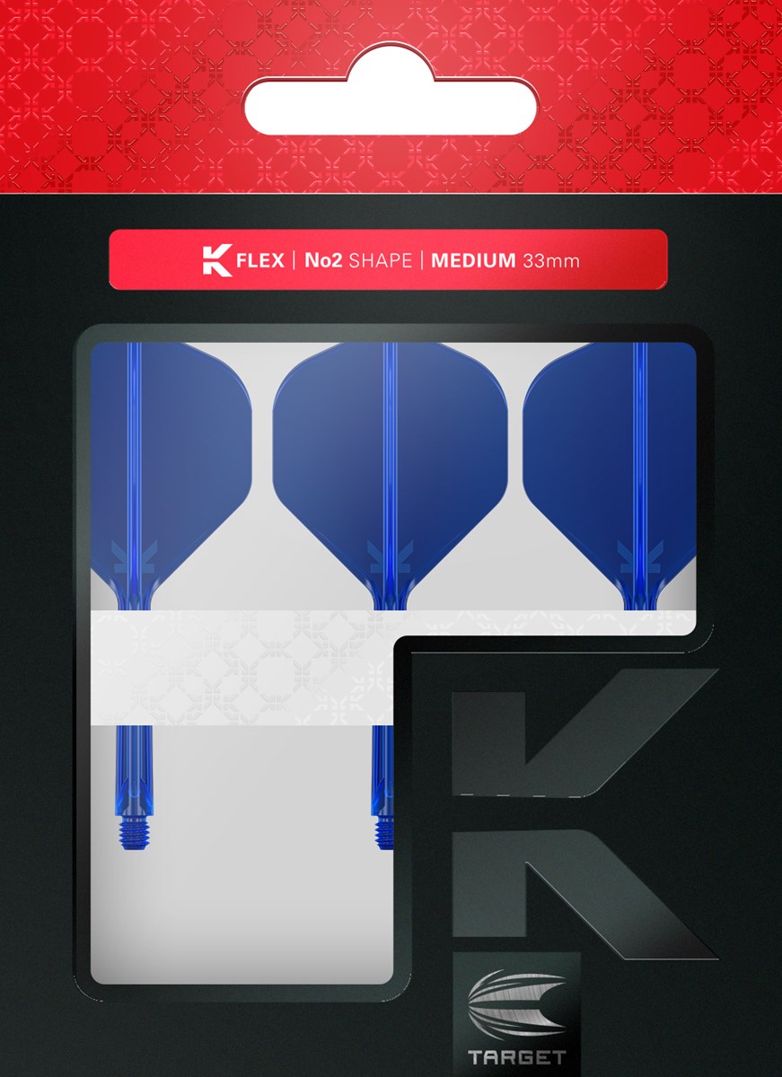 Target Darts K-Flex System - No. 2 Flight / Medium Shaft - Blue