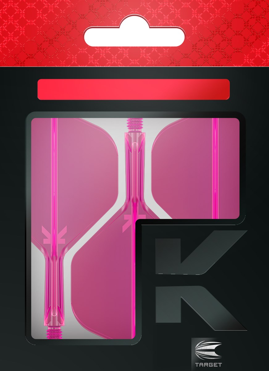 Target Darts K-Flex System - No 2 Flight / Short Shaft - Neon Pink