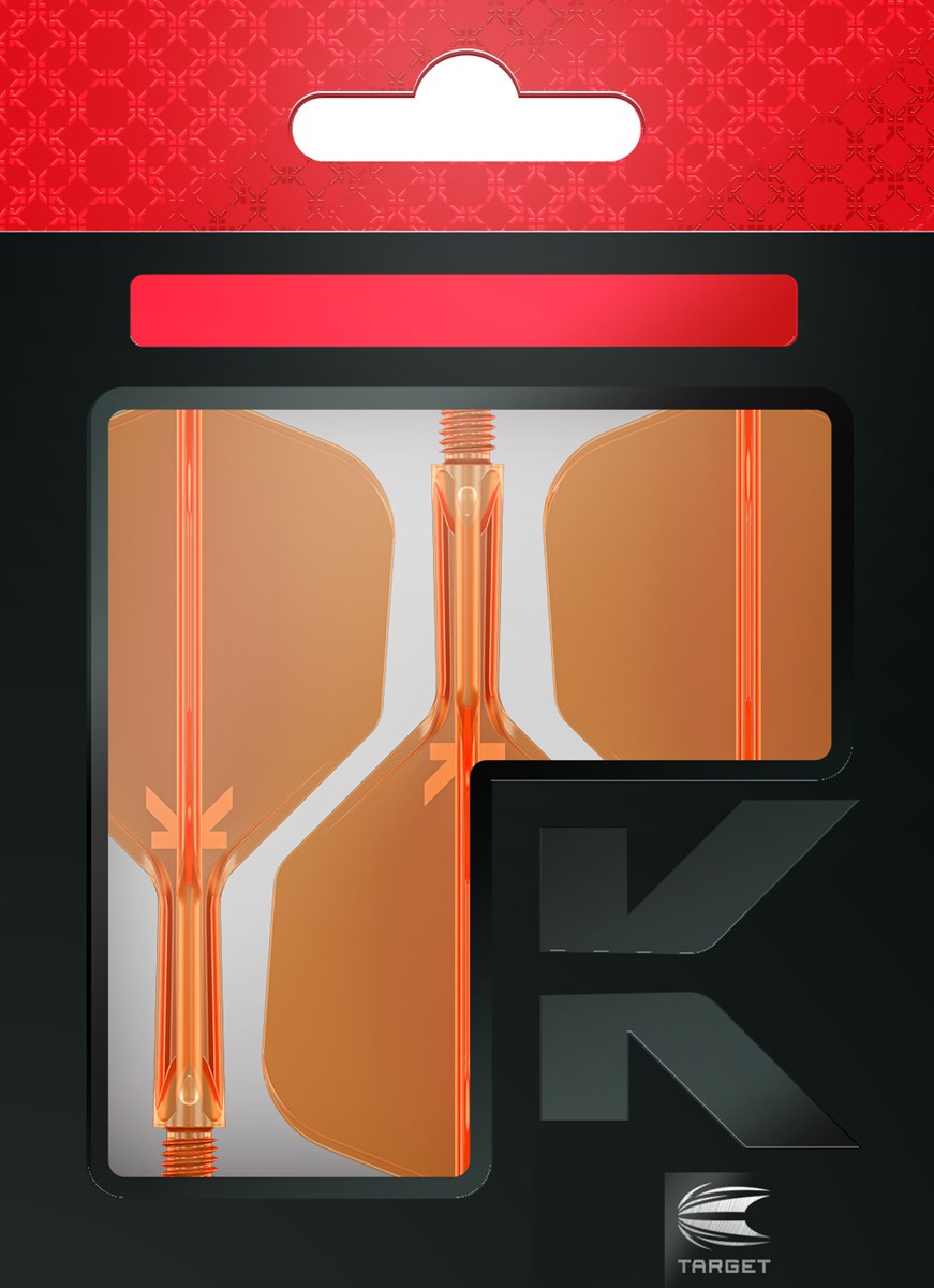 Target Darts K-Flex System - No 6 Flight / Short Shaft - Neon Orange