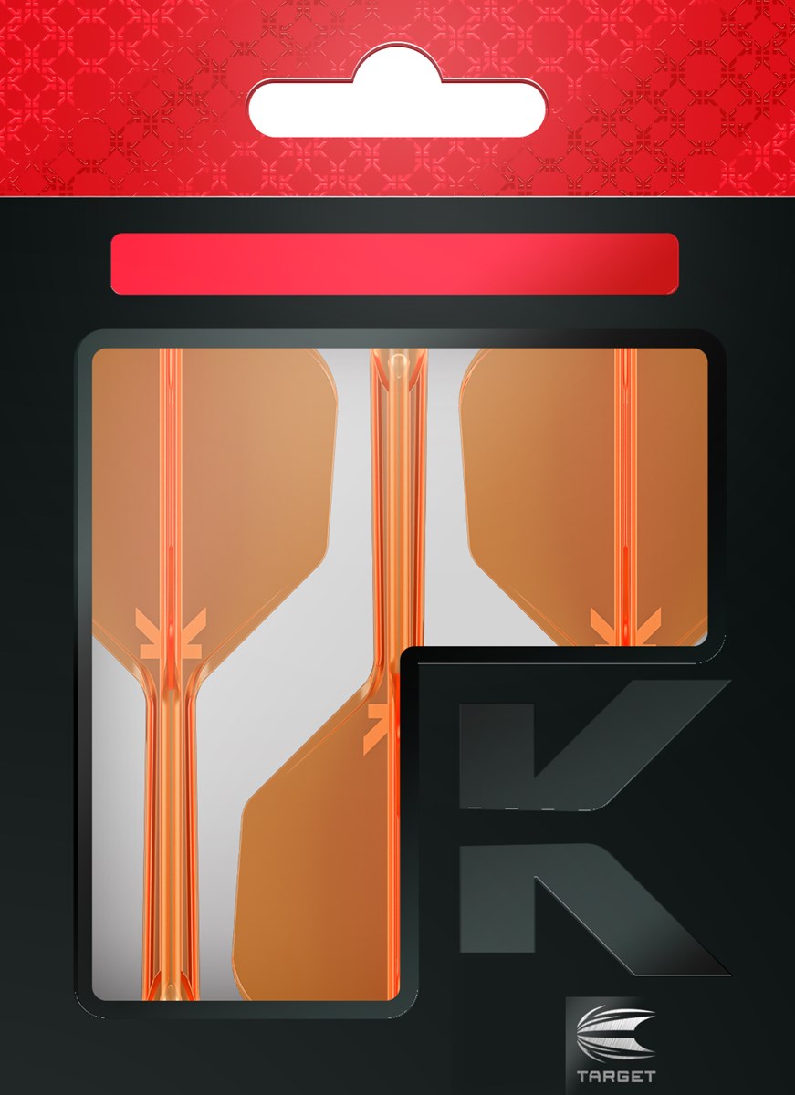 Target Darts K-Flex System - No 6 Flight / Medium Shaft - Neon Orange