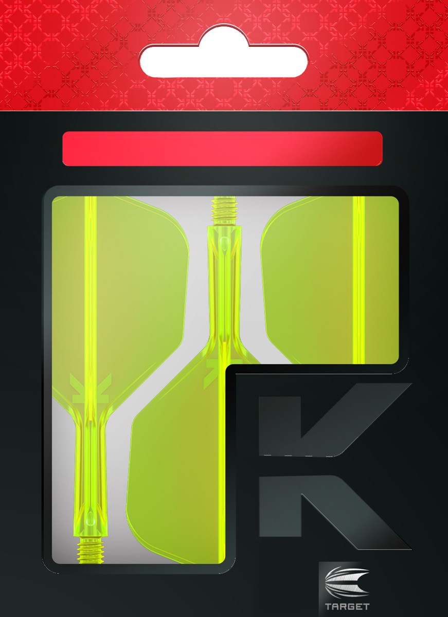 Target Darts K-Flex System - No 6 Flight / Short Shaft - Neon Yellow