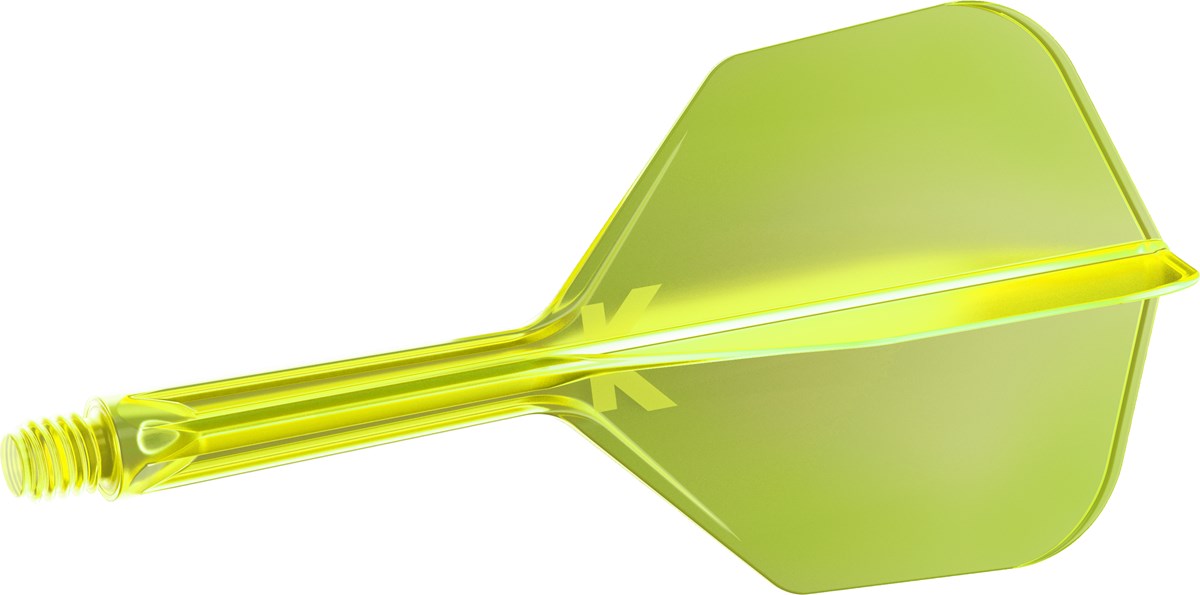 Target Darts K-Flex System - No 6 Flight / Intermediate Shaft - Neon Yellow