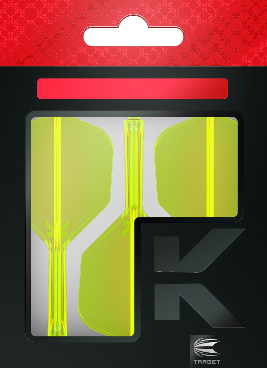 Target Darts K-Flex System - No 6 Flight / Intermediate Shaft - Neon Yellow