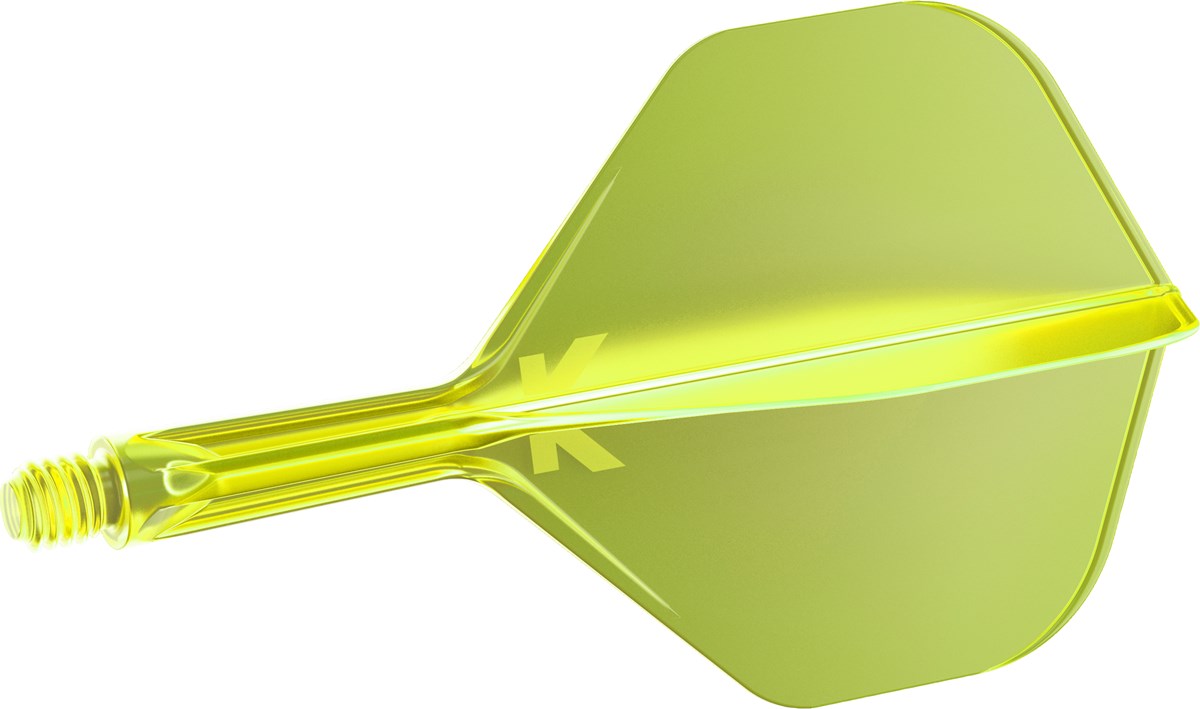 Target Darts K-Flex System - No 2 Flight / Short Shaft - Neon Yellow