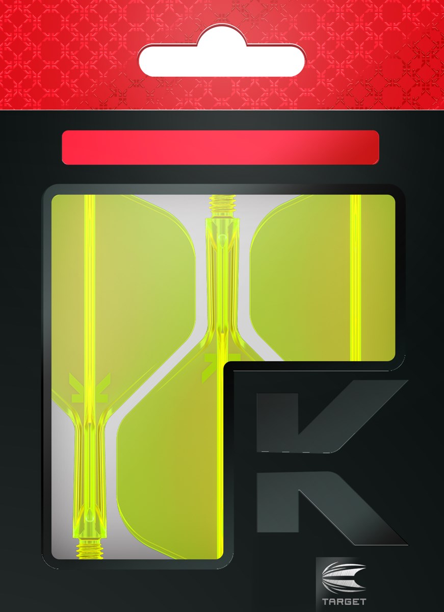 Target Darts K-Flex System - No 2 Flight / Short Shaft - Neon Yellow