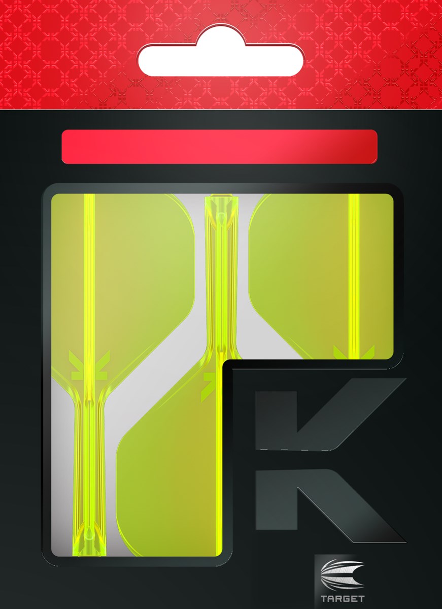 Target Darts K-Flex System - No 2 Flight / Intermediate Shaft - Neon Yellow