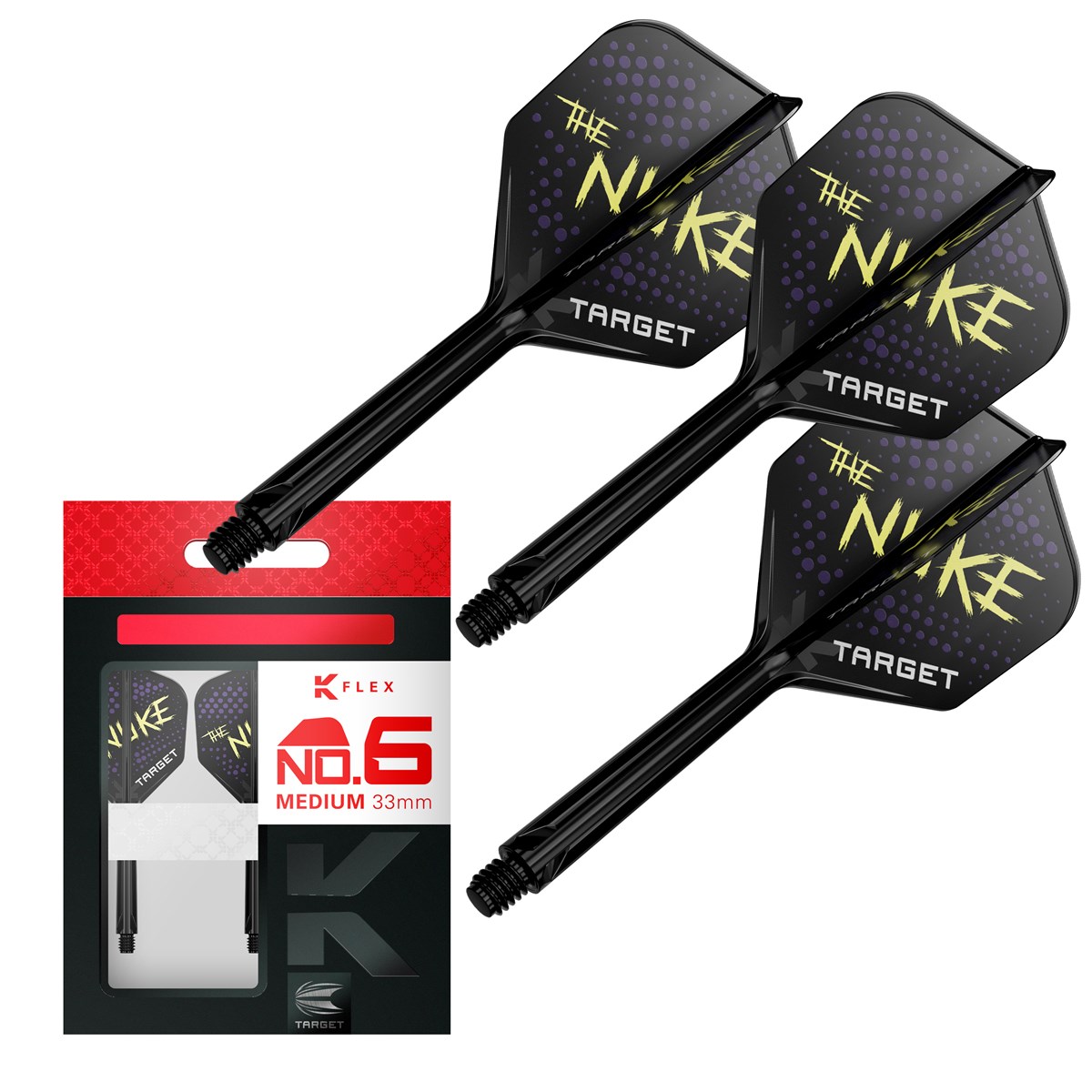 Target Darts K-Flex System - No 6 Flight / Medium Shaft - Luke "The Nuke" Littler