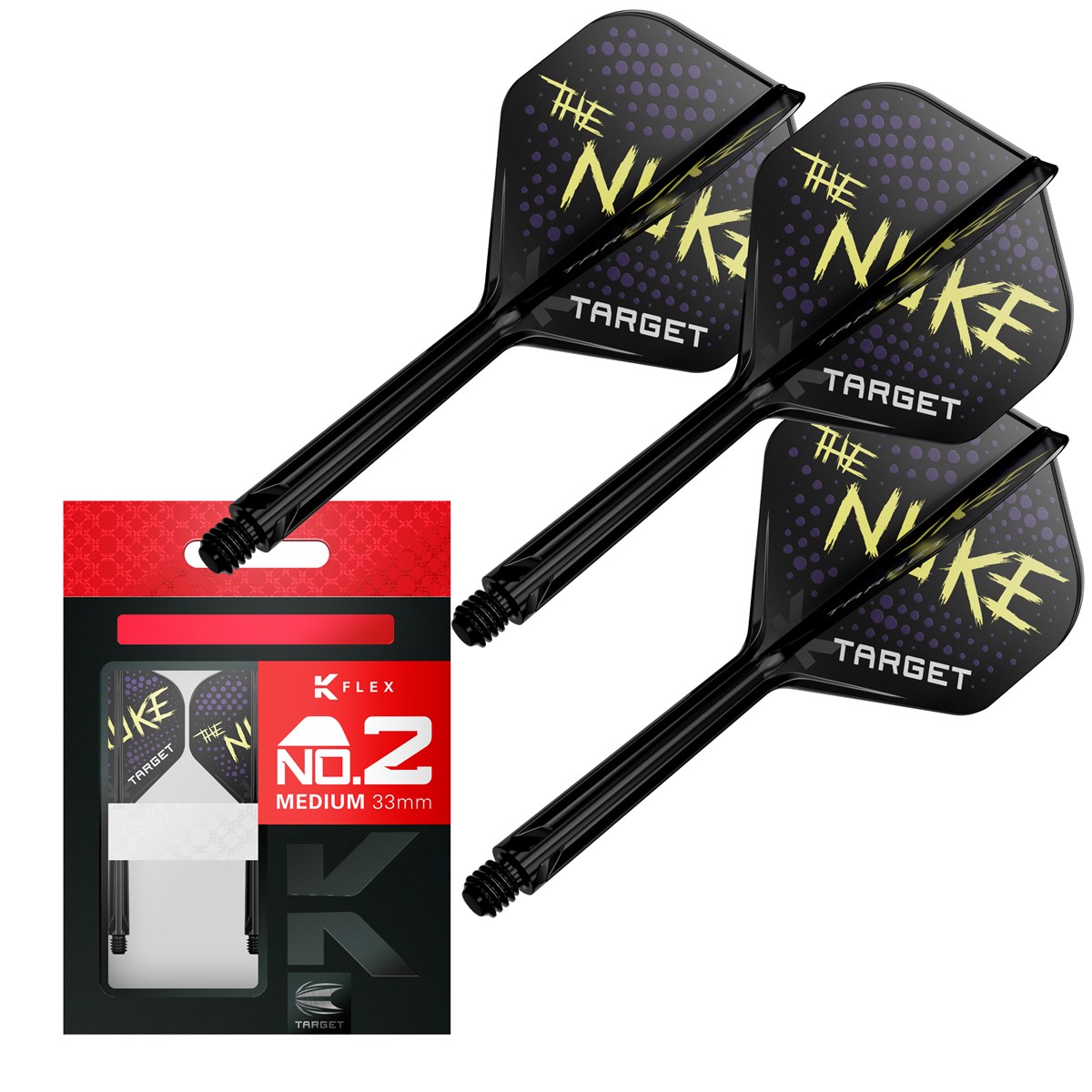 Target Darts K-Flex System - No. 2 Flight / Medium Shaft - Luke "The Nuke" Littler