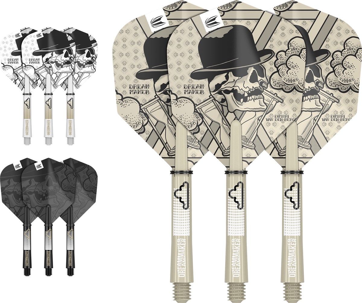 Target Darts Dimitri Van Den Bergh Ink Flight & Shaft Kit - Intermediate