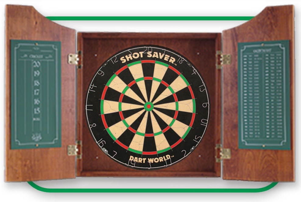 Dart World Pine Cabinet- Mahogany Stain