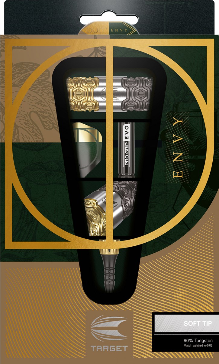 Target Darts Cult Envy 10 90% Tungsten Soft Tip Darts 21 grams