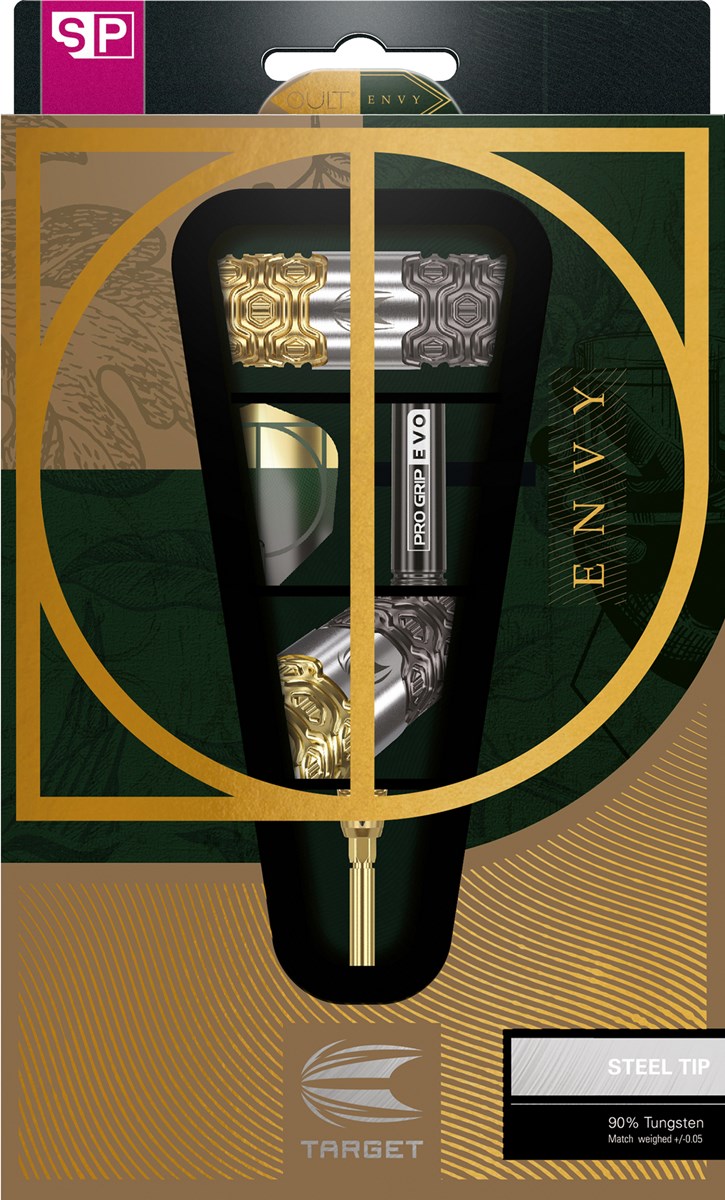 Target Darts Cult Envy 02 90% Tungsten Steel Tip Darts 25 grams